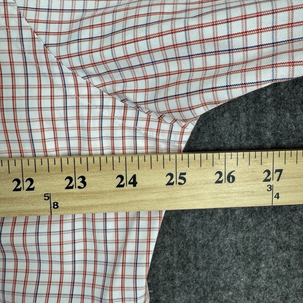 Brooks Brothers Regent Men's 17.5 34 Non Iron Supima Cotton red Plaid Shirt - Picture 6 of 7